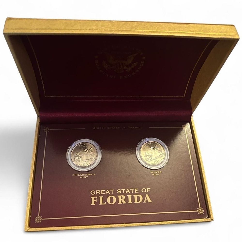 Florida State Coin Set in Maroon Case​​​